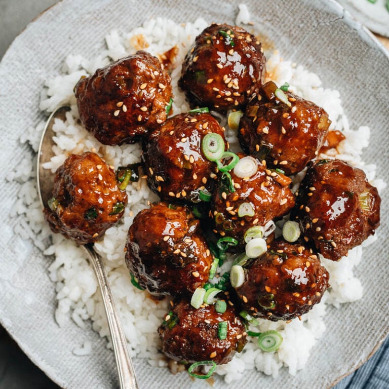 Easy Mongolian Meatballs Omnivore's Cookbook