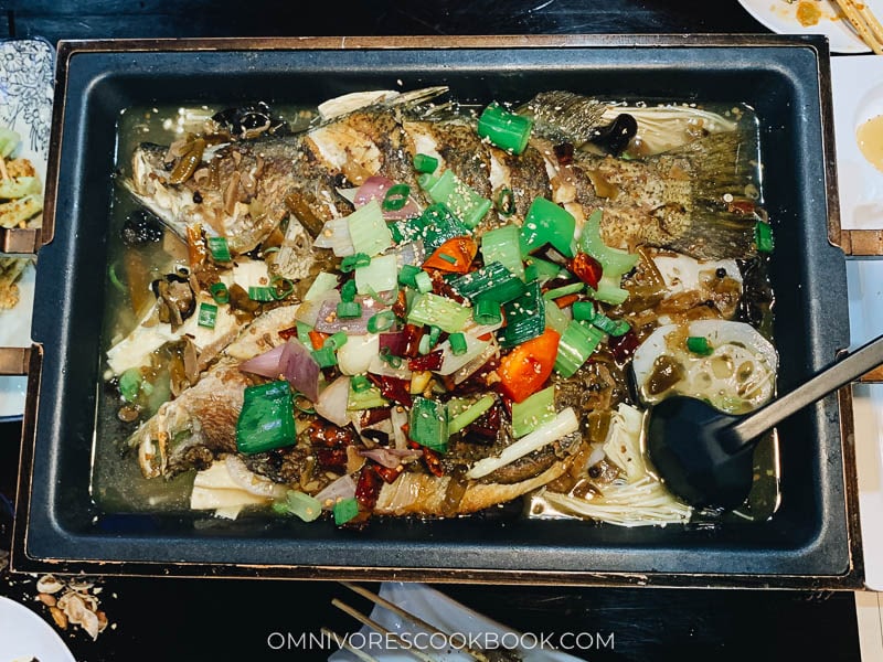 Sichuan roasted whole fish at Xun Si Kao Yu