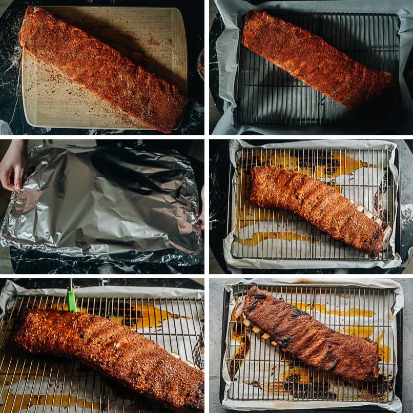 Step-by-step process for making Chinese dry ribs