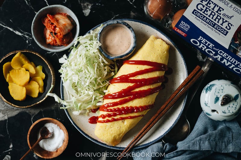 Kimchi omurice made from Pete & Gerry’s Organic Eggs