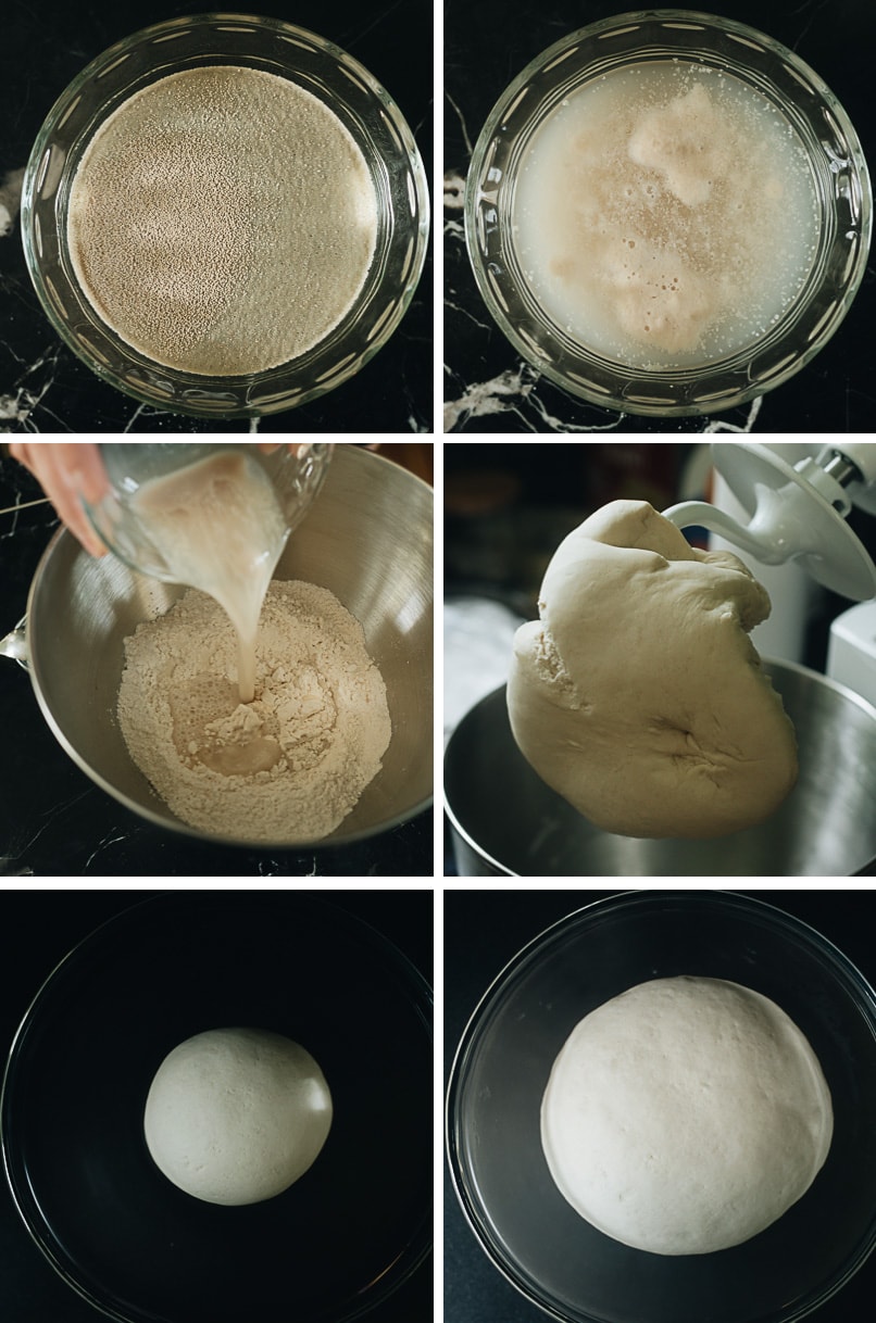 How to mix and form Chinese steamed baozi bun dough
