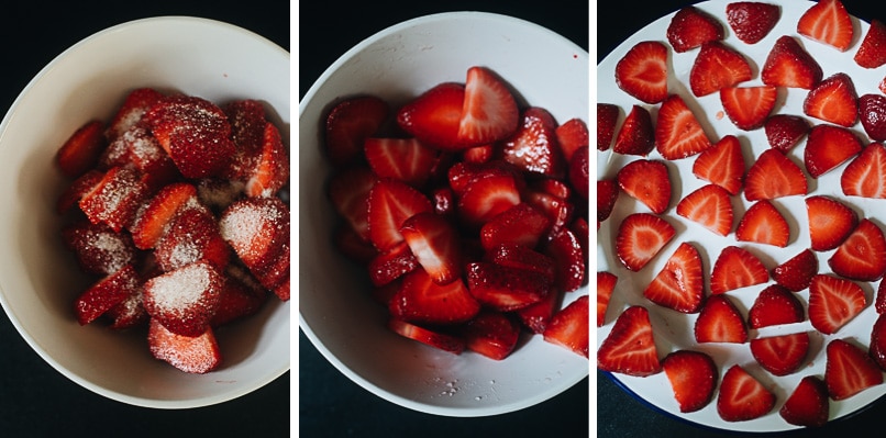 How to macerate strawberries for cake