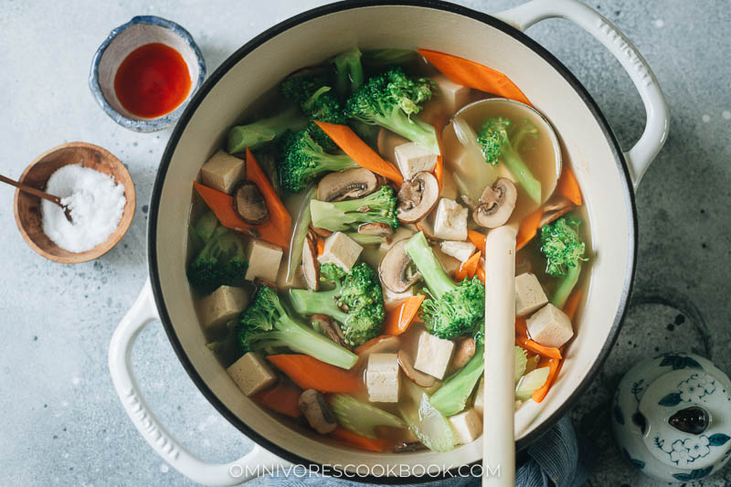 Chinese Vegetable Soup With Tofu Takeout Style Omnivore s Cookbook