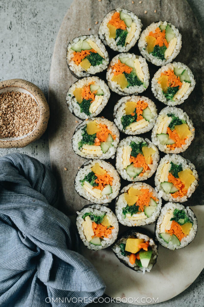 Vegetarian Kimbap - Omnivore's Cookbook