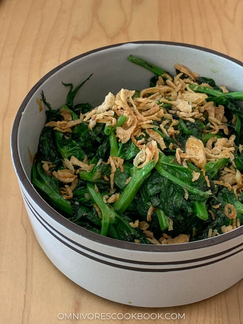 Stir fried pea shoots