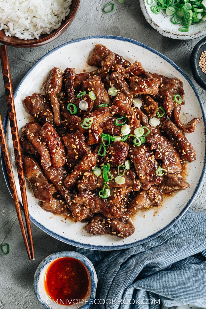 Juicy tender Chinese beef with nutty seeds
