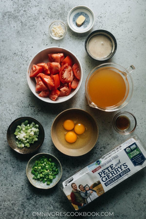 Tomato Egg Drop Soup Omnivore's Cookbook
