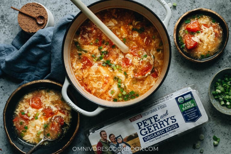 Tomato Egg Drop Soup Omnivore's Cookbook