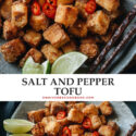 Salt and pepper tofu has a crispy texture and is bursting with spicy, savory flavors that make it a crowd-pleasing appetizer that will surprise and delight everyone at your table. {Vegan, Gluten-Free Adaptable}