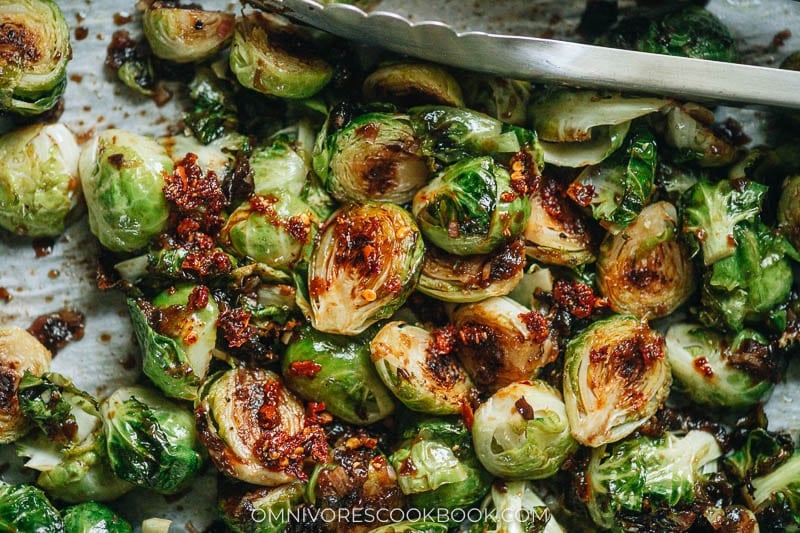 Sweet and Sour Brussels Sprouts with Plum Sauce Omnivore's Cookbook