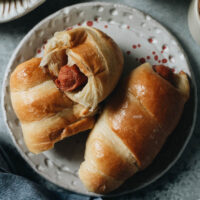 These fun and delicious Chinese hot dog buns use an easy milk bread dough for an extra light and fluffy texture, making them a great snack that children and grownups alike will love anytime!