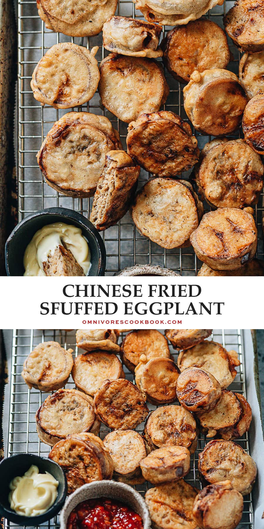 Chinese Fried Stuffed Eggplant (炸茄盒, Zha Qie He) - Omnivore's Cookbook