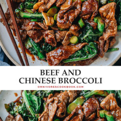 This beef and Chinese broccoli is so easy to put together and it uses one secret ingredient to make it irresistible! The silky tender beef is so juicy, smothered in a rich brown sauce with crisp Chinese broccoli. It only takes 20 minutes to put together. Top it on steamed rice for a hearty and healthy dinner! {Gluten-Free adaptable}