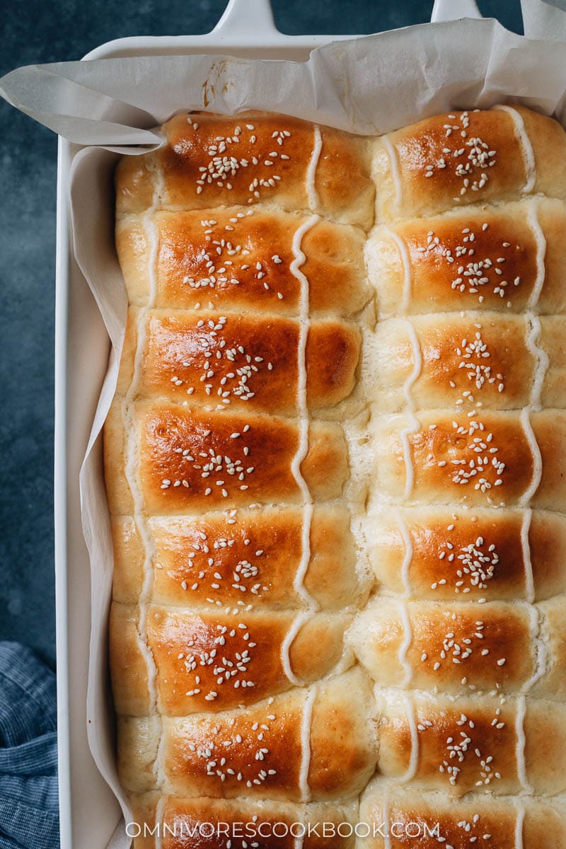 Coconut buns close up