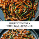 Shredded pork with garlic sauce, or Yu Xiang Rou Si, features tender pork strips stir fried with an array of colorful vegetables, brought together with a rich sauce that is sweet, sour, savory and spicy. Try this dish for an authentic Chinese restaurant experience in your own kitchen!