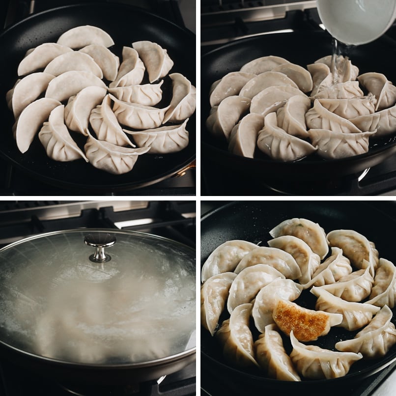 How to pan fry dumplings step by step
