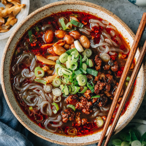 Suan La Fen Hot And Sour Noodle Soup 酸辣粉 Omnivores Cookbook