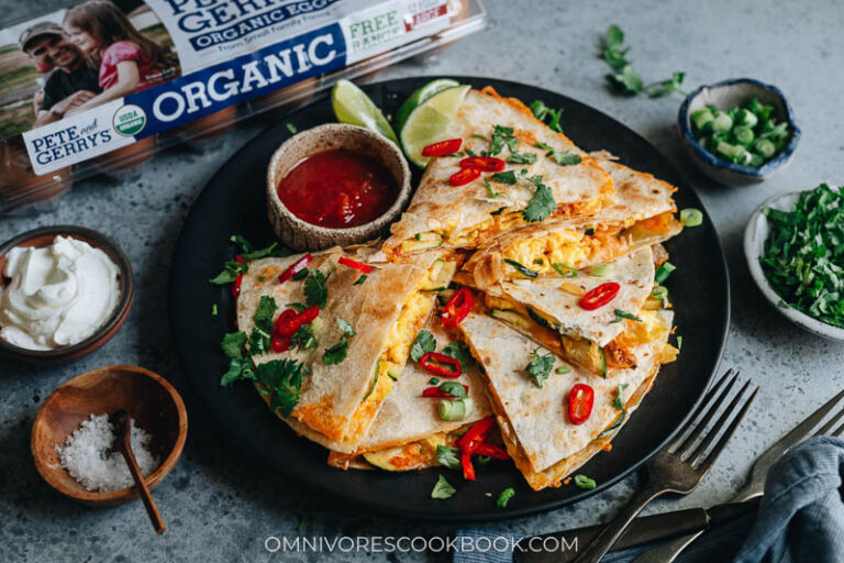 Egg and Kimchi Quesadilla Omnivore's Cookbook