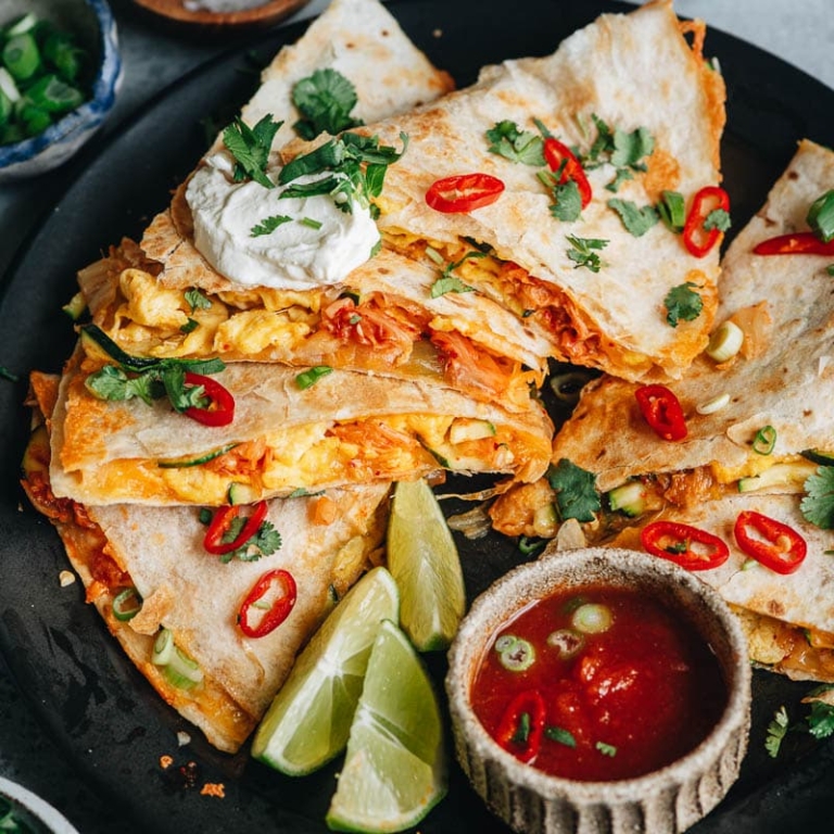 Egg And Kimchi Quesadilla Omnivores Cookbook 5701