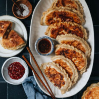 The Chinese meat pie is a classic northern Chinese savory pastry. It has a juicy beef filling with onion, carrot and aromatics in a crispy crust. It’s like a giant dumpling! It’s perfect for meal-prep to make ahead and serve later, so you can enjoy this dim sum delicacy at any time of day.