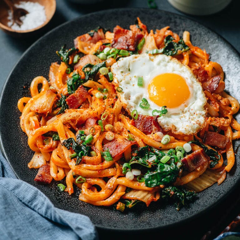 Bacon Kimchi Fried Udon Omnivore's Cookbook