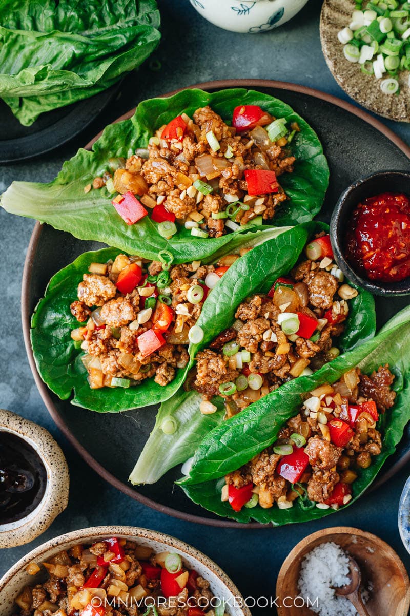 Pork Lettuce Wrap (San Choy Bow) - Omnivore's Cookbook
