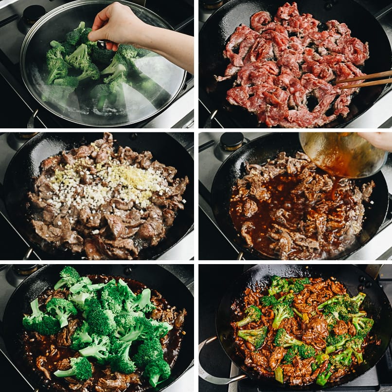 Cooking beef and broccoli step-by-step