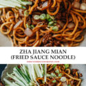 A classic Beijing dish, Zha Jiang Mian features ground pork and onion cooked in a rich savory brown sauce with a hint of sweetness, tossed with noodles and then served with crunchy cucumber. It takes no time to prepare, is easy to cook, and can be prepared ahead of time. It’s a perfect one-bowl dish for hot days and is great for meal prep as well.