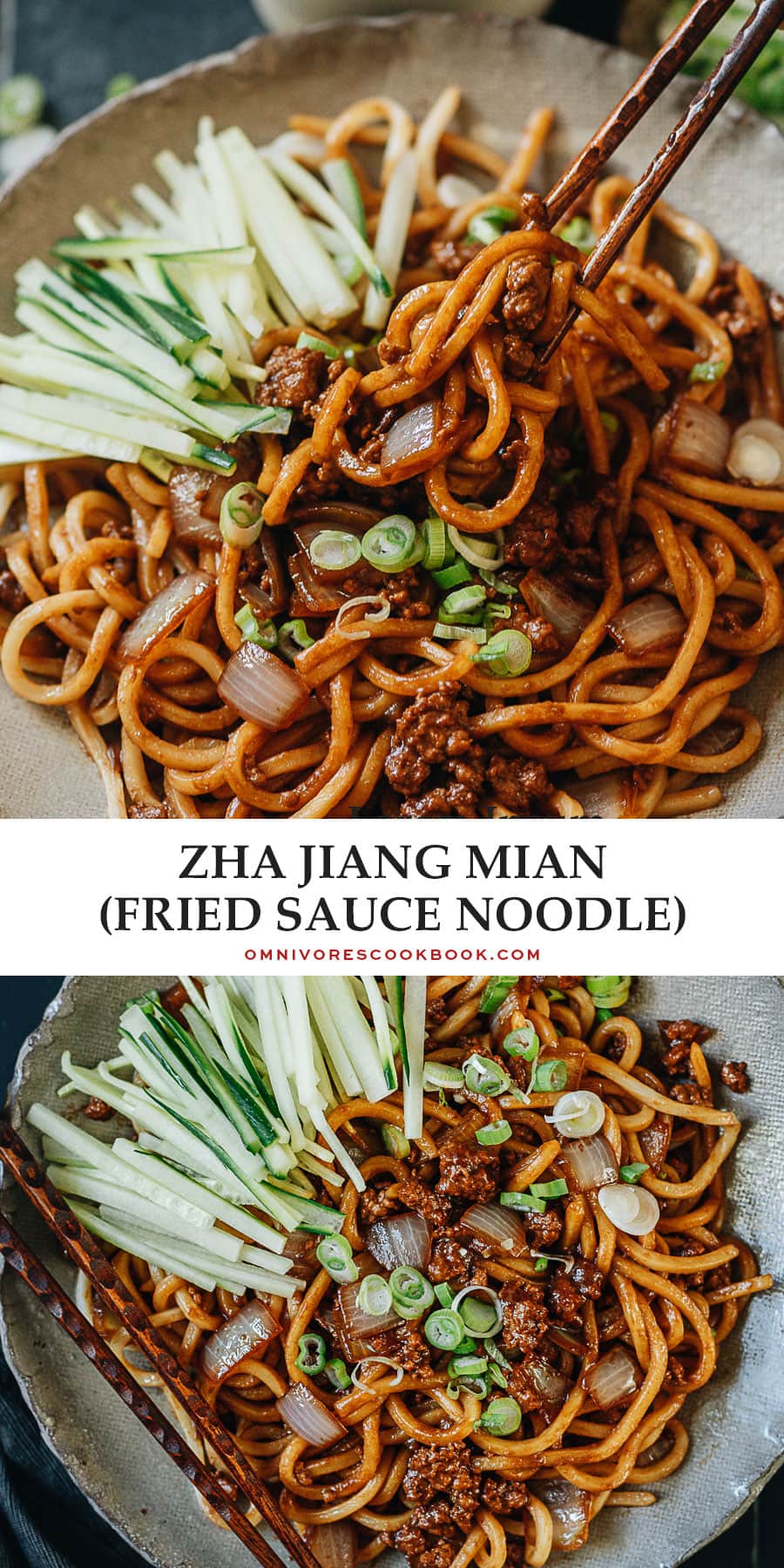 Zha Jiang Mian (Old Beijing Fried Sauce Noodle, 炸酱面) - Omnivore's Cookbook