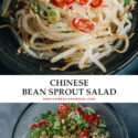 An easy bean sprout salad recipe that is perfect for summer and helps you eat a lot of bean sprouts! The crunchy bean sprouts are tossed with a lot of garlic and a savory sauce that is slightly sour and nutty. It is refreshing yet very flavorful. {Gluten-Free Adaptable, Vegan}