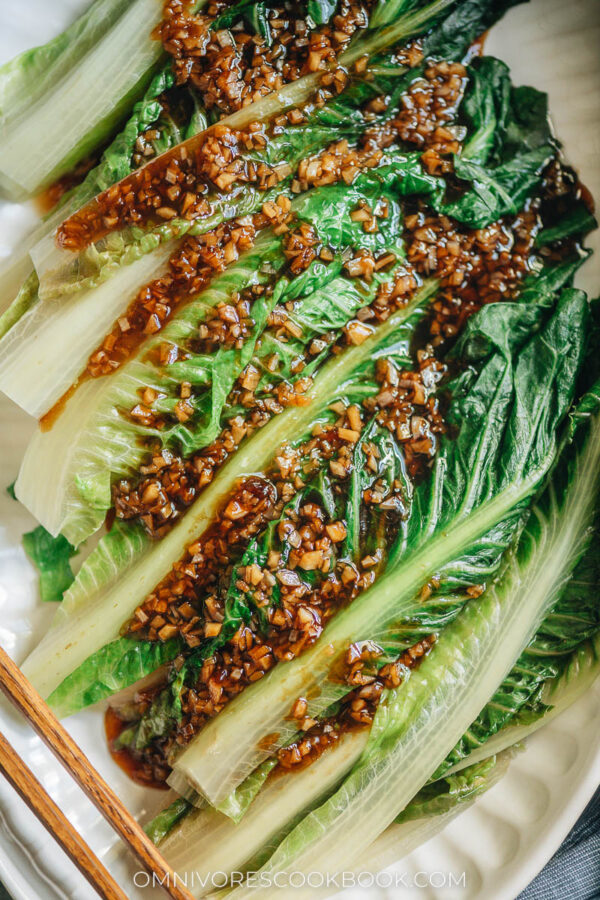 Cantonese Lettuce with Oyster Sauce (蚝油生菜) Omnivore's Cookbook