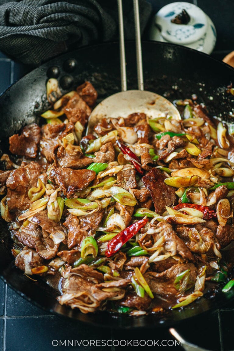 Scallion Beef Stir Fry (葱爆牛肉) Omnivore's Cookbook