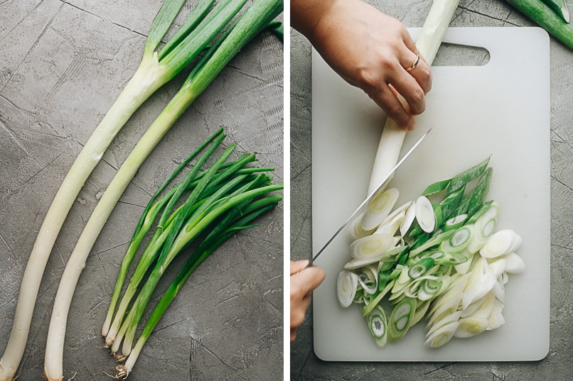 Chinese leek and how to cut it for stir fry