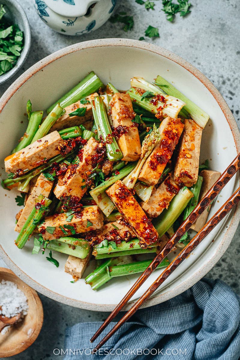 Chinese tofu and celery salad