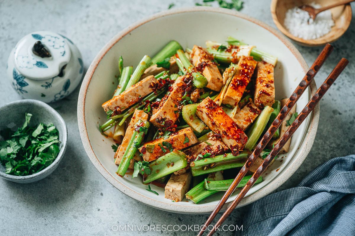 Easy Tofu and Celery Salad Omnivore's Cookbook