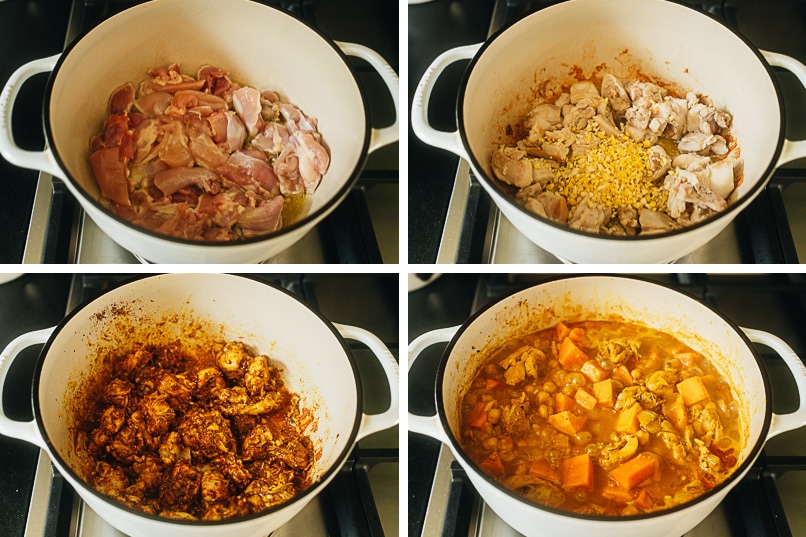 How to make chicken sweet potato curry step-by-step