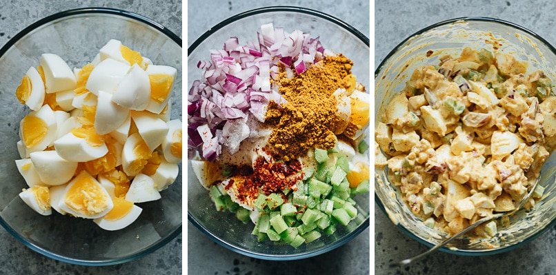 How to make curry egg salad