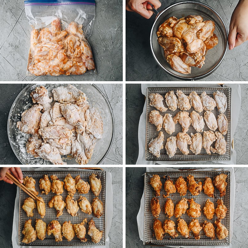 How to make air fryer Chinese chicken wings step-by-step