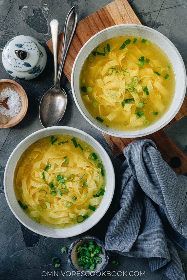 Vegan Egg Drop Soup (A Recipe From My Cookbook)