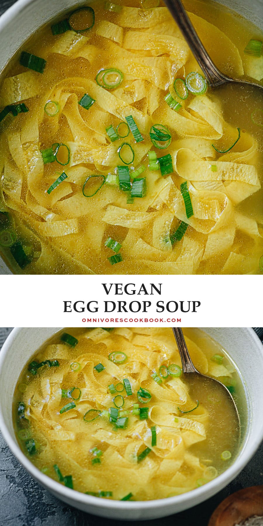 Vegan Egg Drop Soup (A Recipe From My Cookbook)