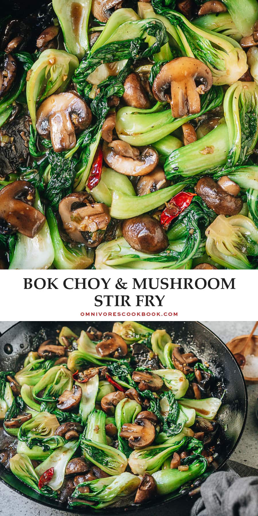 Bok Choy and Mushroom Stir Fry - RecipeReservoir.com