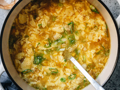 Corn Egg Drop Soup (Chinese Corn Soup) - China Sichuan Food