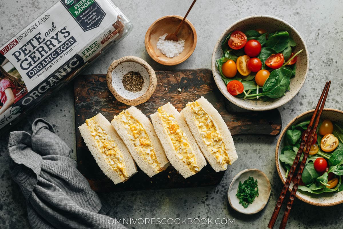 Japanese Egg Salad Sandwiches - Kirbie's Cravings