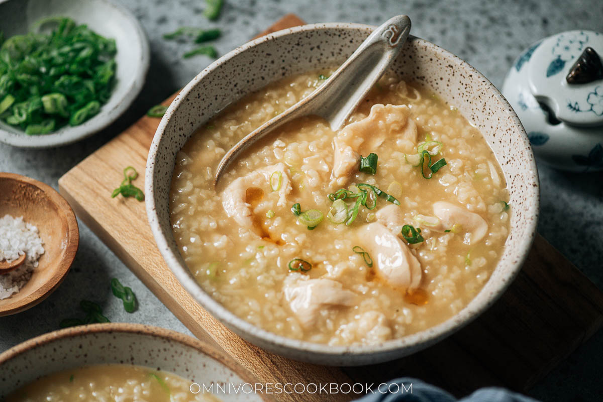 Chicken Congee (Instant Pot Version Included) 鸡粥