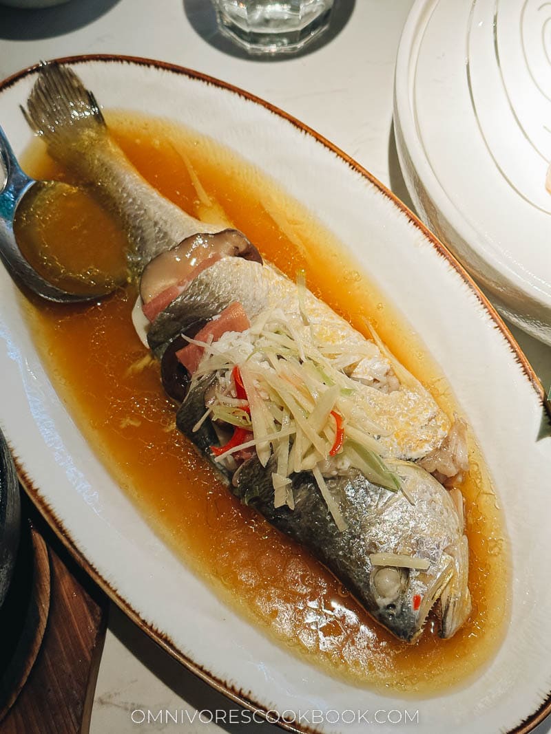 Steamed Yellow Croaker with Special Wine Sauce
