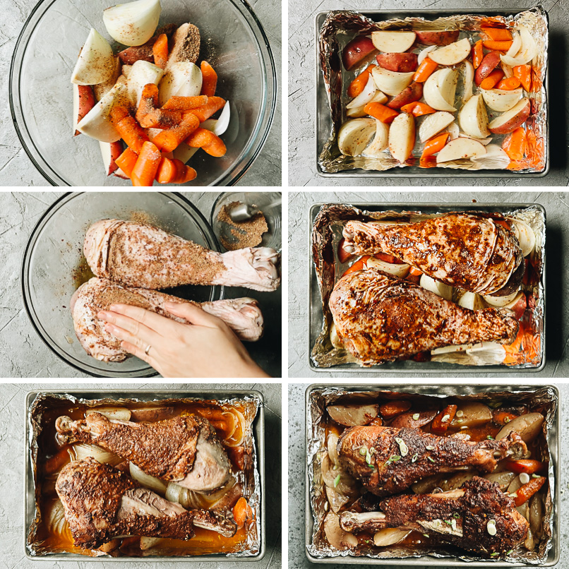 How to make roast turkey leg step-by-step