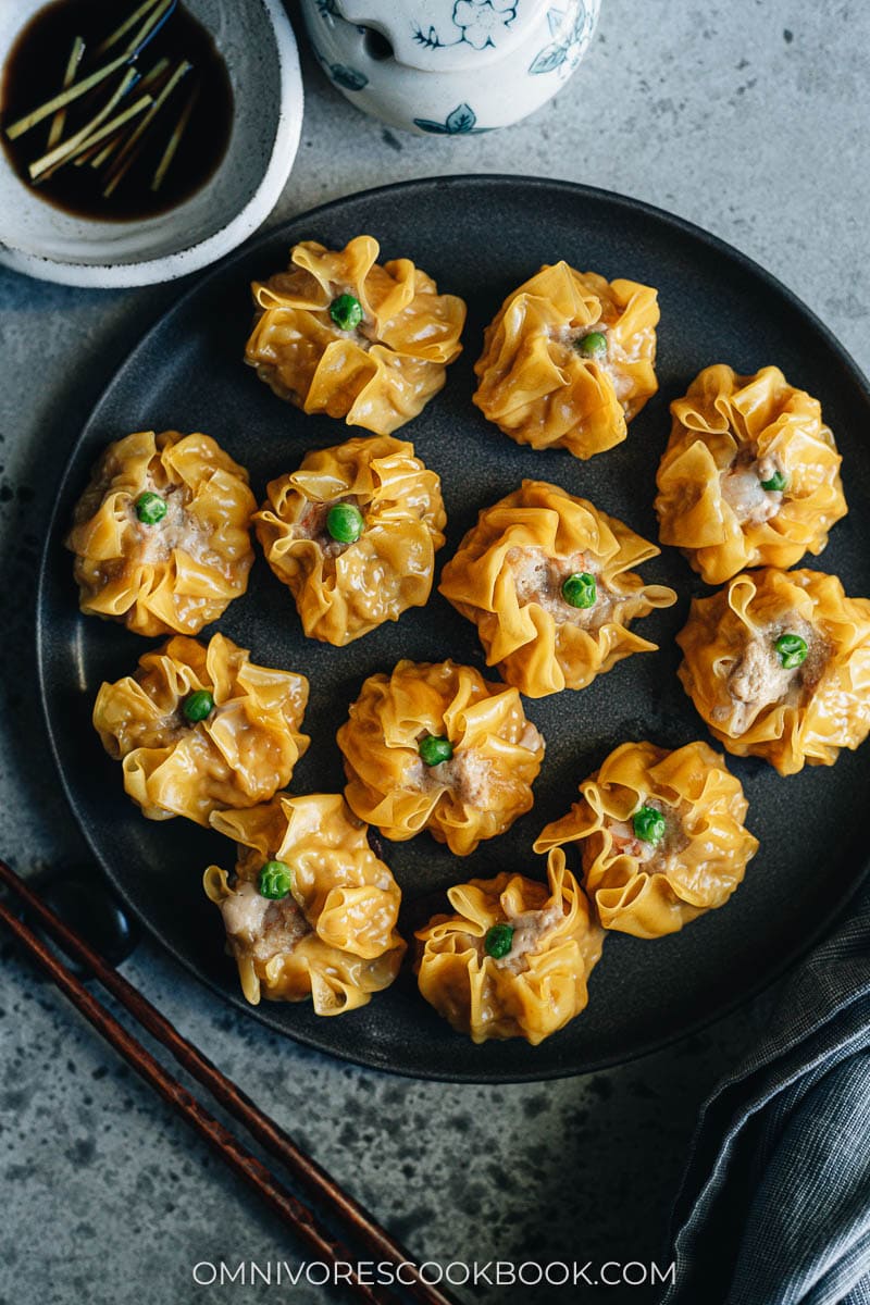 Homemade Shao Mai with dipping sauce