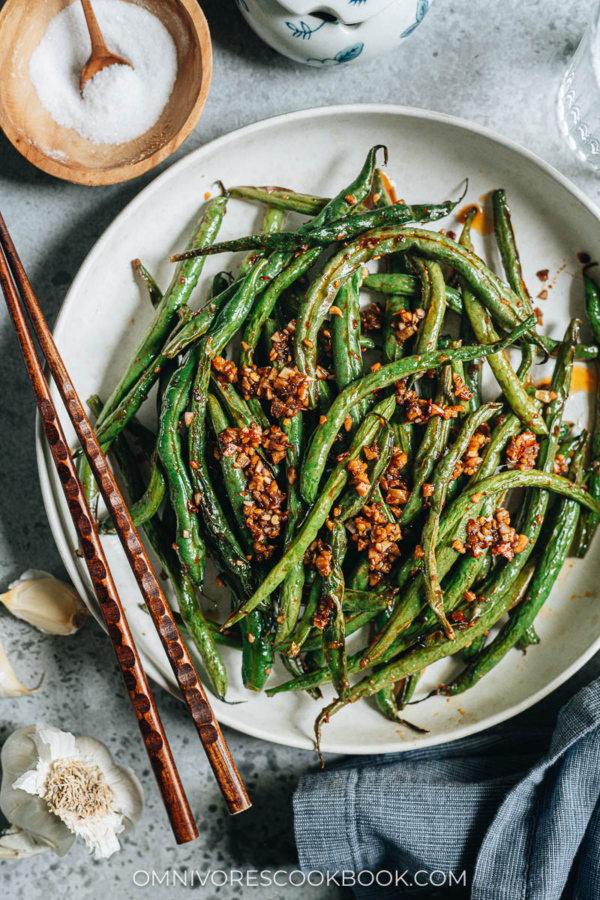 Air Fryer Garlic Green Beans Omnivore's Cookbook