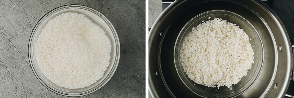Prepare the glutinous rice