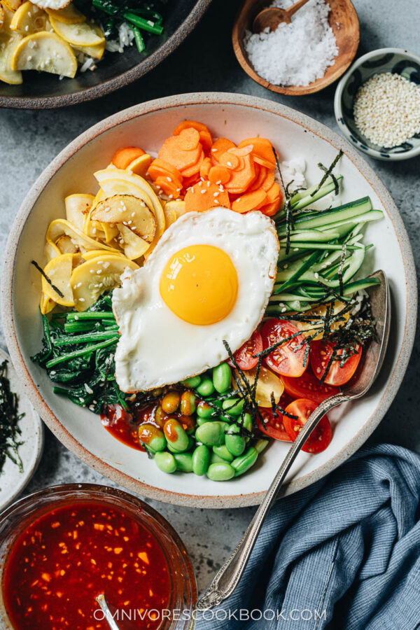 Summer Vegetable Bibimbap Omnivore's Cookbook